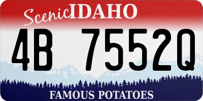 ID license plate 4B7552Q