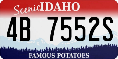 ID license plate 4B7552S