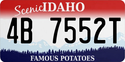 ID license plate 4B7552T