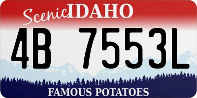 ID license plate 4B7553L