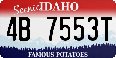 ID license plate 4B7553T