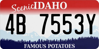 ID license plate 4B7553Y