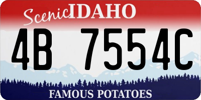 ID license plate 4B7554C