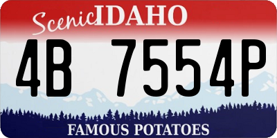 ID license plate 4B7554P
