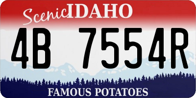 ID license plate 4B7554R