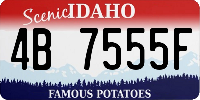 ID license plate 4B7555F