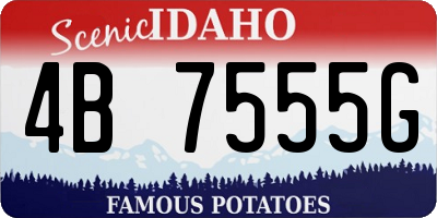 ID license plate 4B7555G