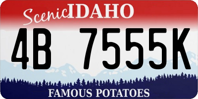 ID license plate 4B7555K