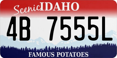 ID license plate 4B7555L