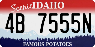 ID license plate 4B7555N