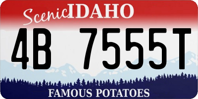 ID license plate 4B7555T