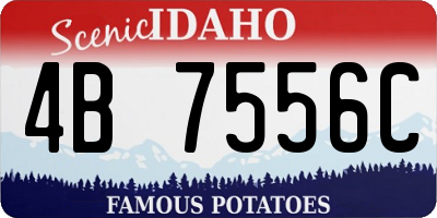 ID license plate 4B7556C