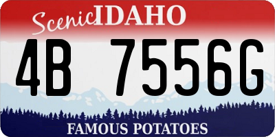 ID license plate 4B7556G