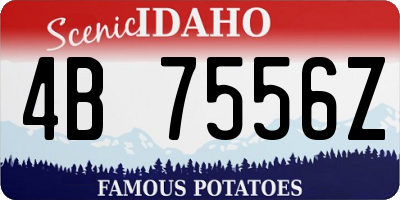 ID license plate 4B7556Z