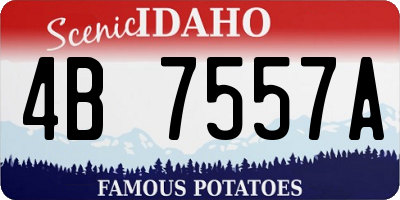 ID license plate 4B7557A