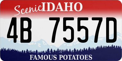 ID license plate 4B7557D