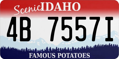 ID license plate 4B7557I