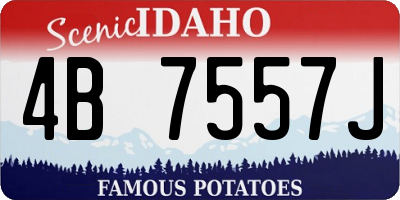 ID license plate 4B7557J