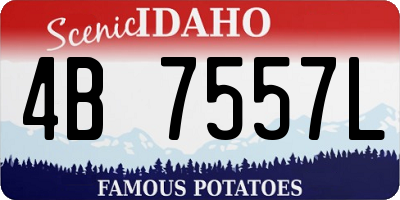 ID license plate 4B7557L