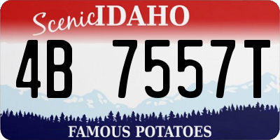 ID license plate 4B7557T