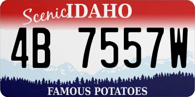 ID license plate 4B7557W