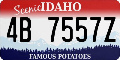 ID license plate 4B7557Z