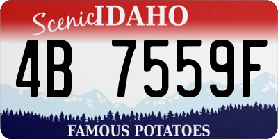 ID license plate 4B7559F