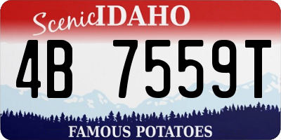 ID license plate 4B7559T