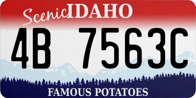 ID license plate 4B7563C