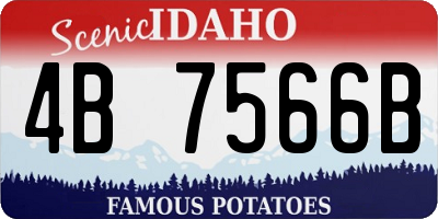 ID license plate 4B7566B