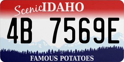 ID license plate 4B7569E