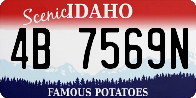ID license plate 4B7569N