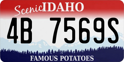 ID license plate 4B7569S