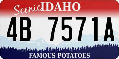 ID license plate 4B7571A