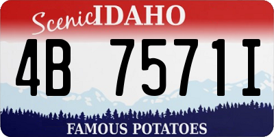 ID license plate 4B7571I