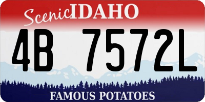 ID license plate 4B7572L