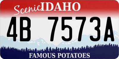 ID license plate 4B7573A
