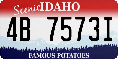 ID license plate 4B7573I