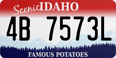 ID license plate 4B7573L
