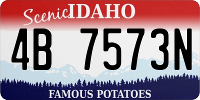 ID license plate 4B7573N