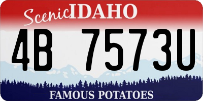 ID license plate 4B7573U