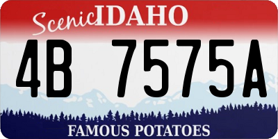 ID license plate 4B7575A