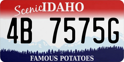 ID license plate 4B7575G