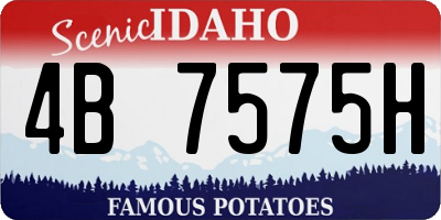 ID license plate 4B7575H