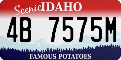 ID license plate 4B7575M