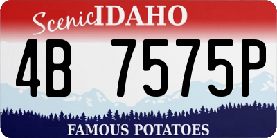ID license plate 4B7575P