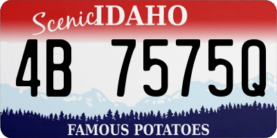 ID license plate 4B7575Q