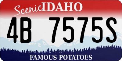 ID license plate 4B7575S