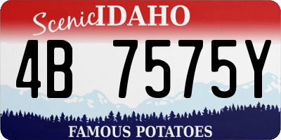 ID license plate 4B7575Y