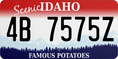 ID license plate 4B7575Z